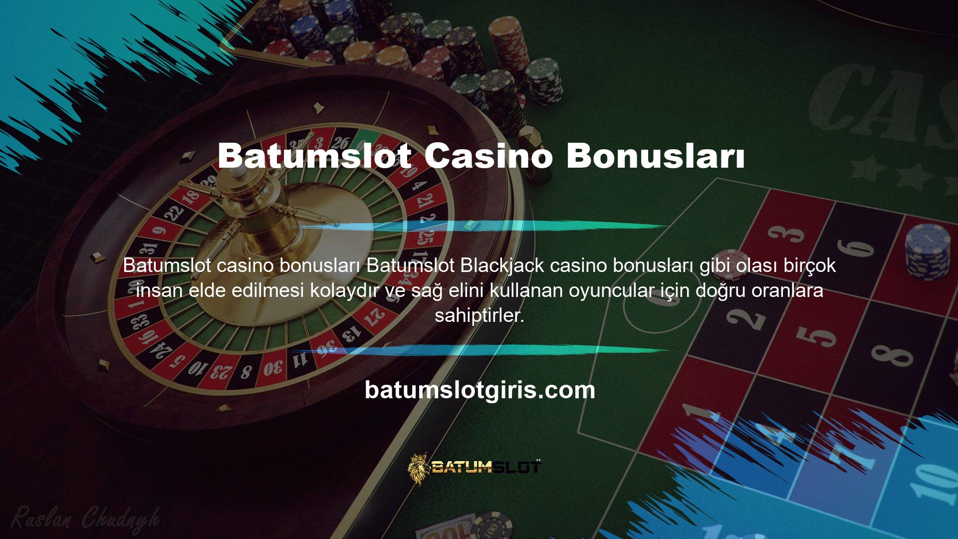 Batumslot Blackjack casino bonusu olasılığı sadece bununla sınırlı değil, aynı zamanda Batumslot sitesinin yeni üyelerinin ilk yatırımlarını ödüllendirmek için geliştirilen hoş geldiniz hediyesi, müşterilerin yüksek kâr kazanmalarının yolunu açabilecek yararlı ve ciddi talep edilen bonuslardan biridir